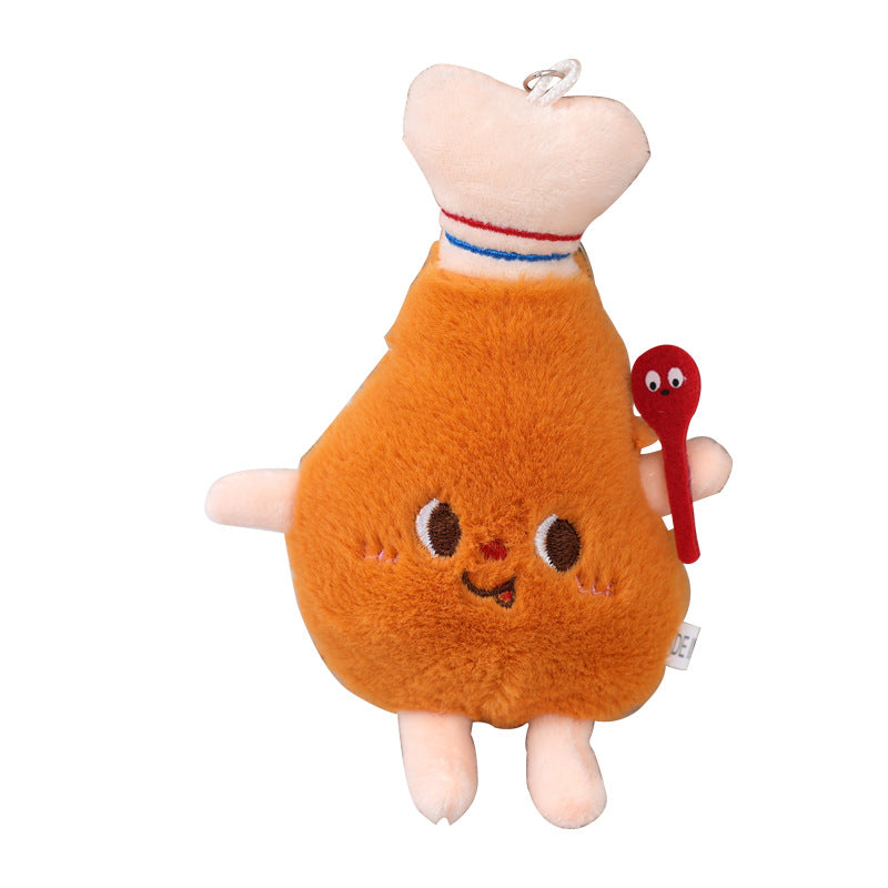 Wholesale Cute Hamburg Hot Dog Chicken Leg Plush Pendant Keychain